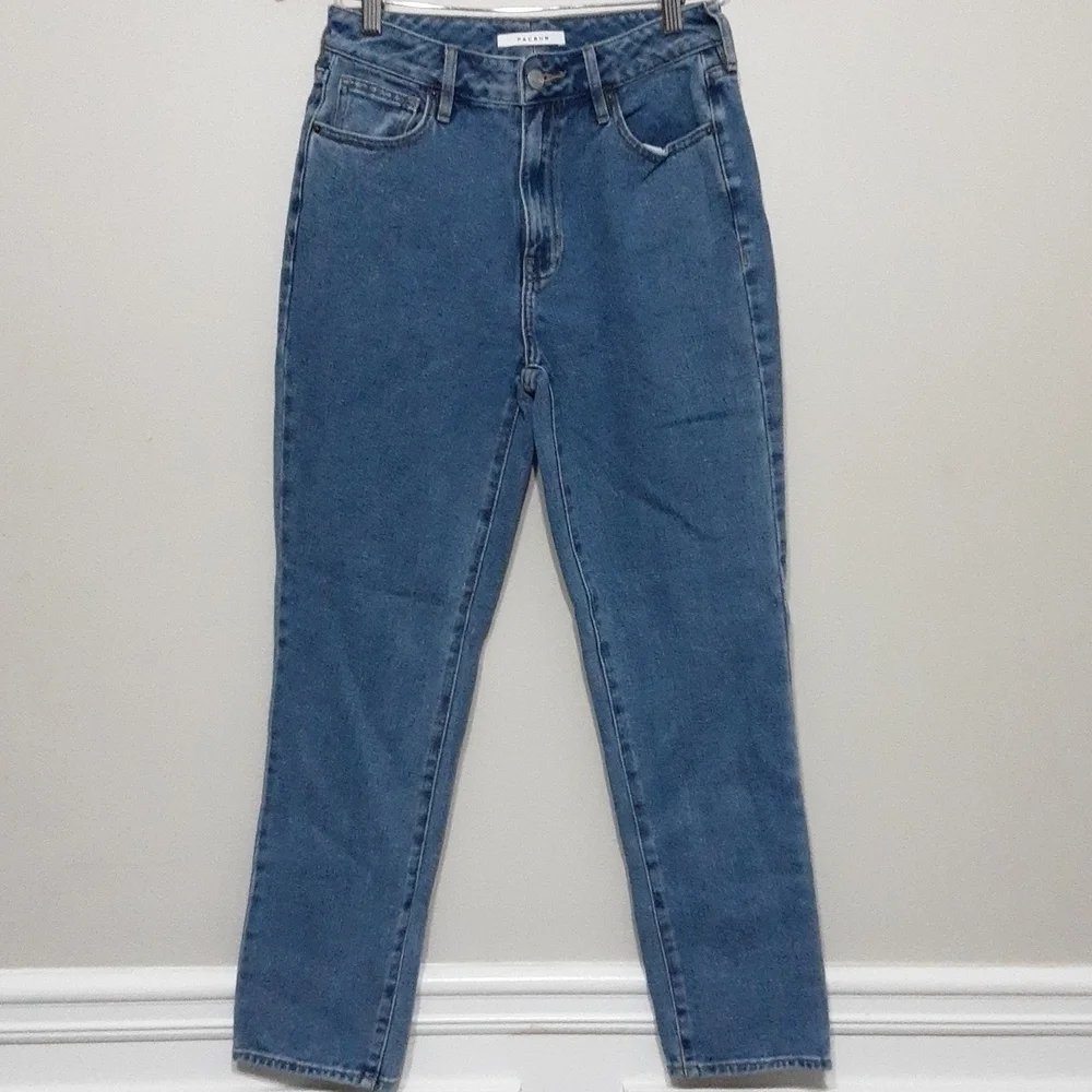 Pacsun women mom high rise jean 26 Y2K Retro Blue Casual Vacation - Picture 8 of 9